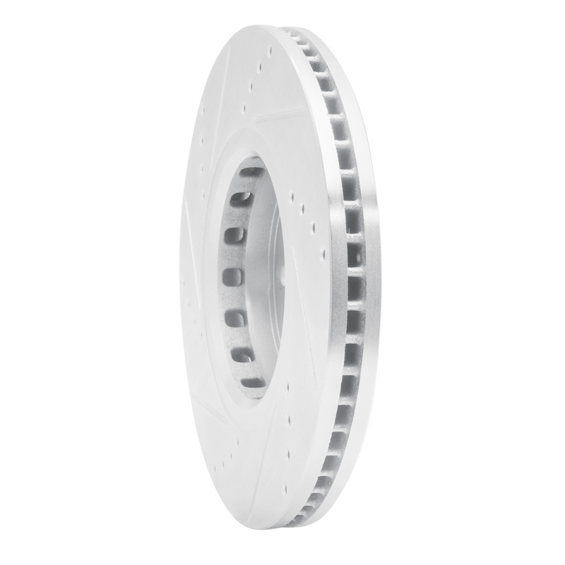 Mazda 6 Brake Rotor (1) - Front Right - R1 Concepts - Drilled & Slotted - Silver - `16-`25